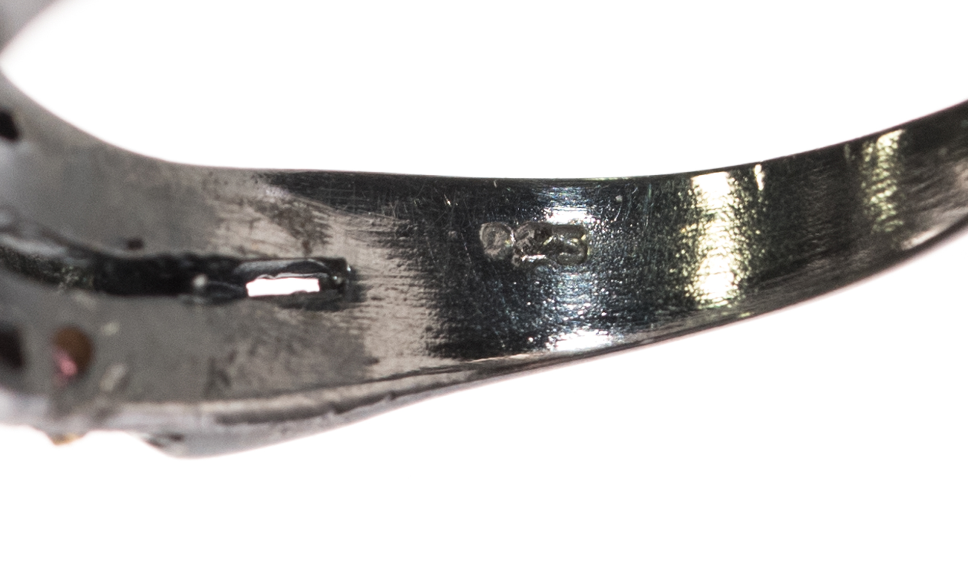 Oxidized Sterling Silver, 21.36 CT Citrine, and Multi-Gemstone Overlapping Ring