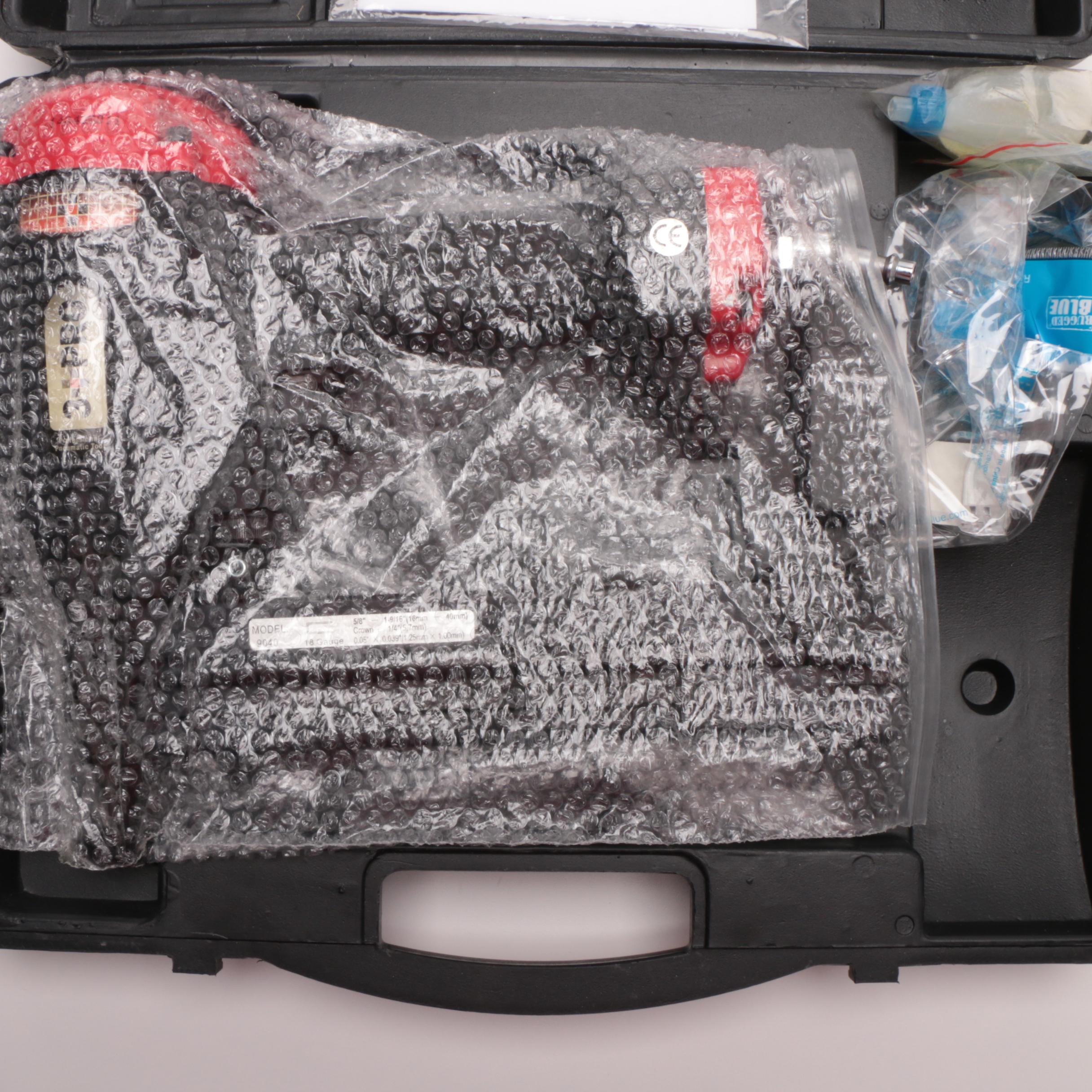 "Nex-Way" Eighteen Gauge Pneumatic Staple Gun With Case