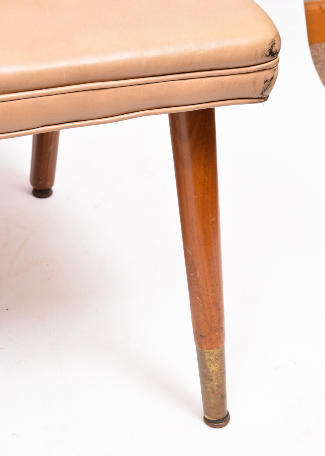 Mid Century Modern Vinyl Upholstered Chairs by B.L. Marble Chair Co.