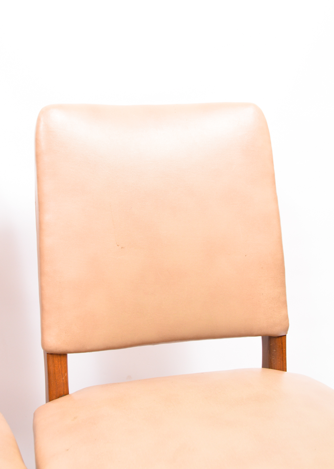 Mid Century Modern Vinyl Upholstered Chairs by B.L. Marble Chair Co.