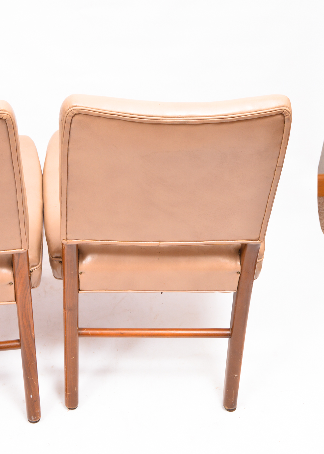 Mid Century Modern Vinyl Upholstered Chairs by B.L. Marble Chair Co.