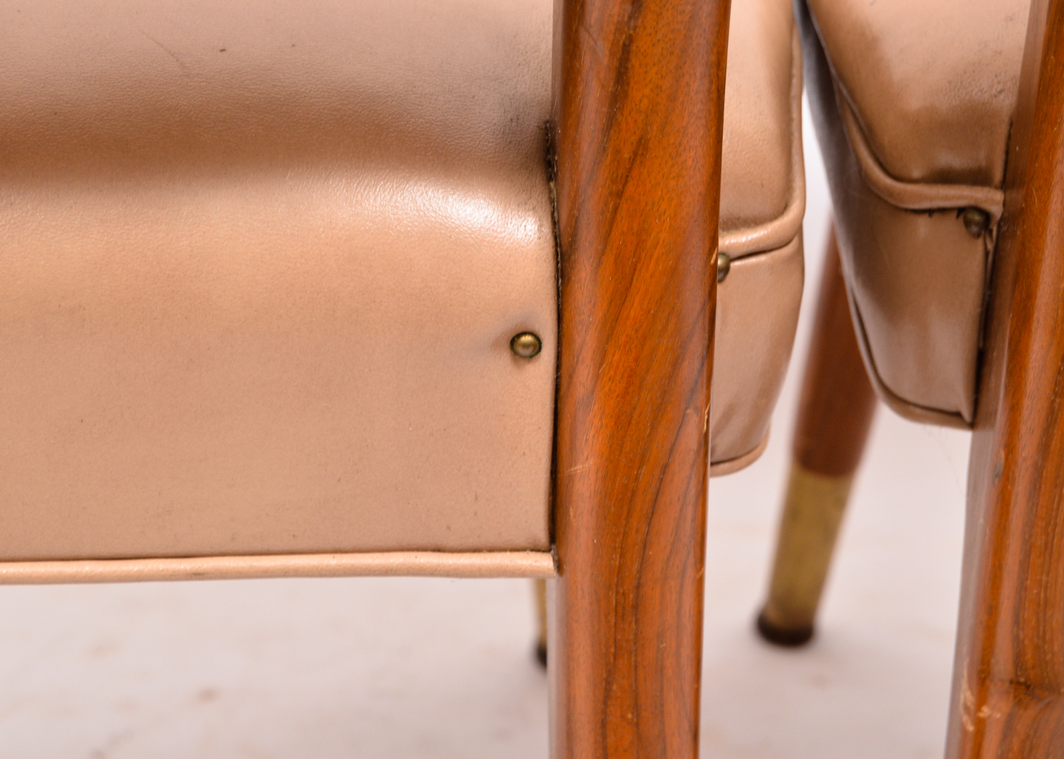 Mid Century Modern Vinyl Upholstered Chairs by B.L. Marble Chair Co.