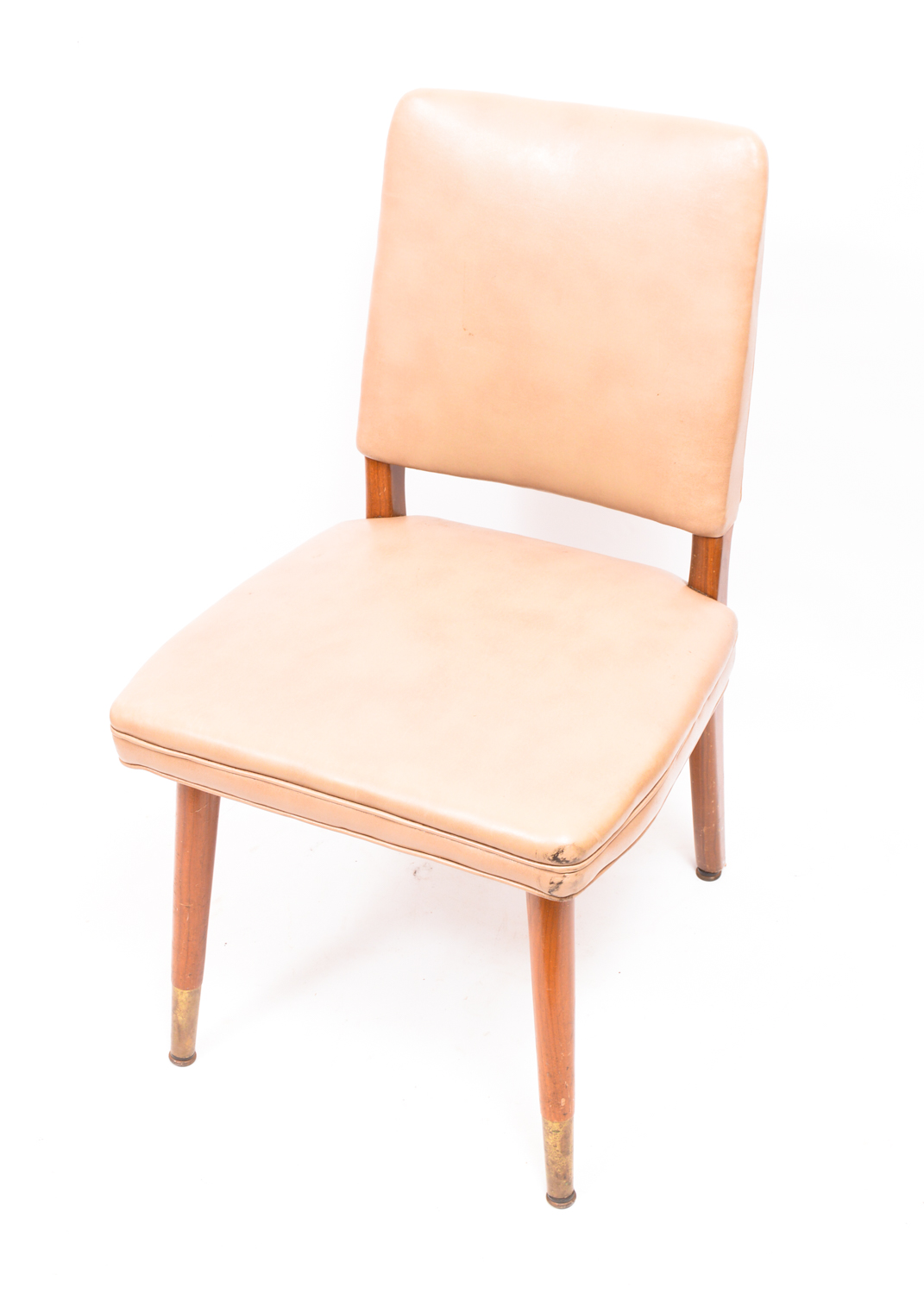 Mid Century Modern Vinyl Upholstered Chairs by B.L. Marble Chair Co.