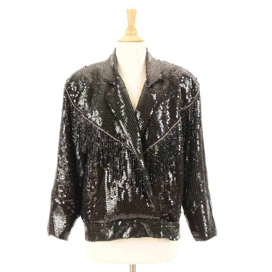 Vintage Sequined Jacket by Jeanelle