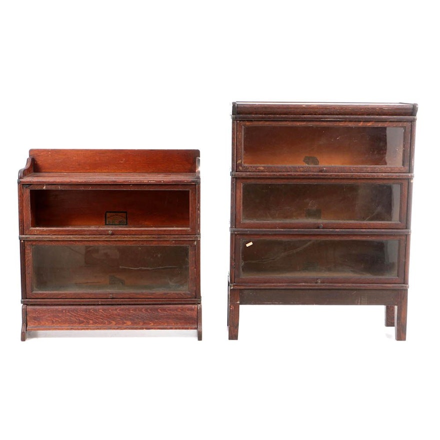 Early 20th Century Oak Barrister's Bookcases by The Globe-Wernicke Co.