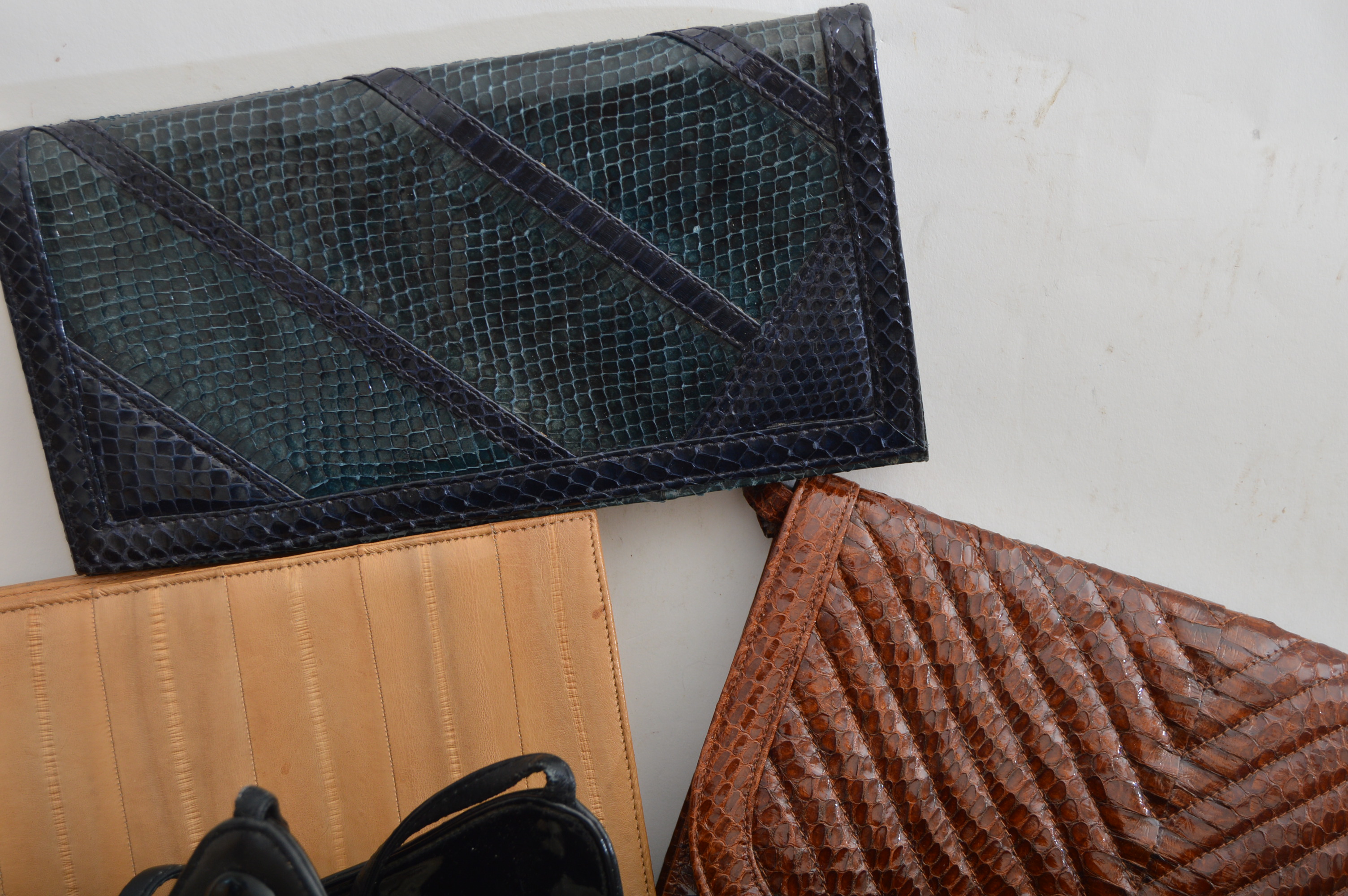 Vintage Handbags with Beaded, Eel Skin, Snakeskin