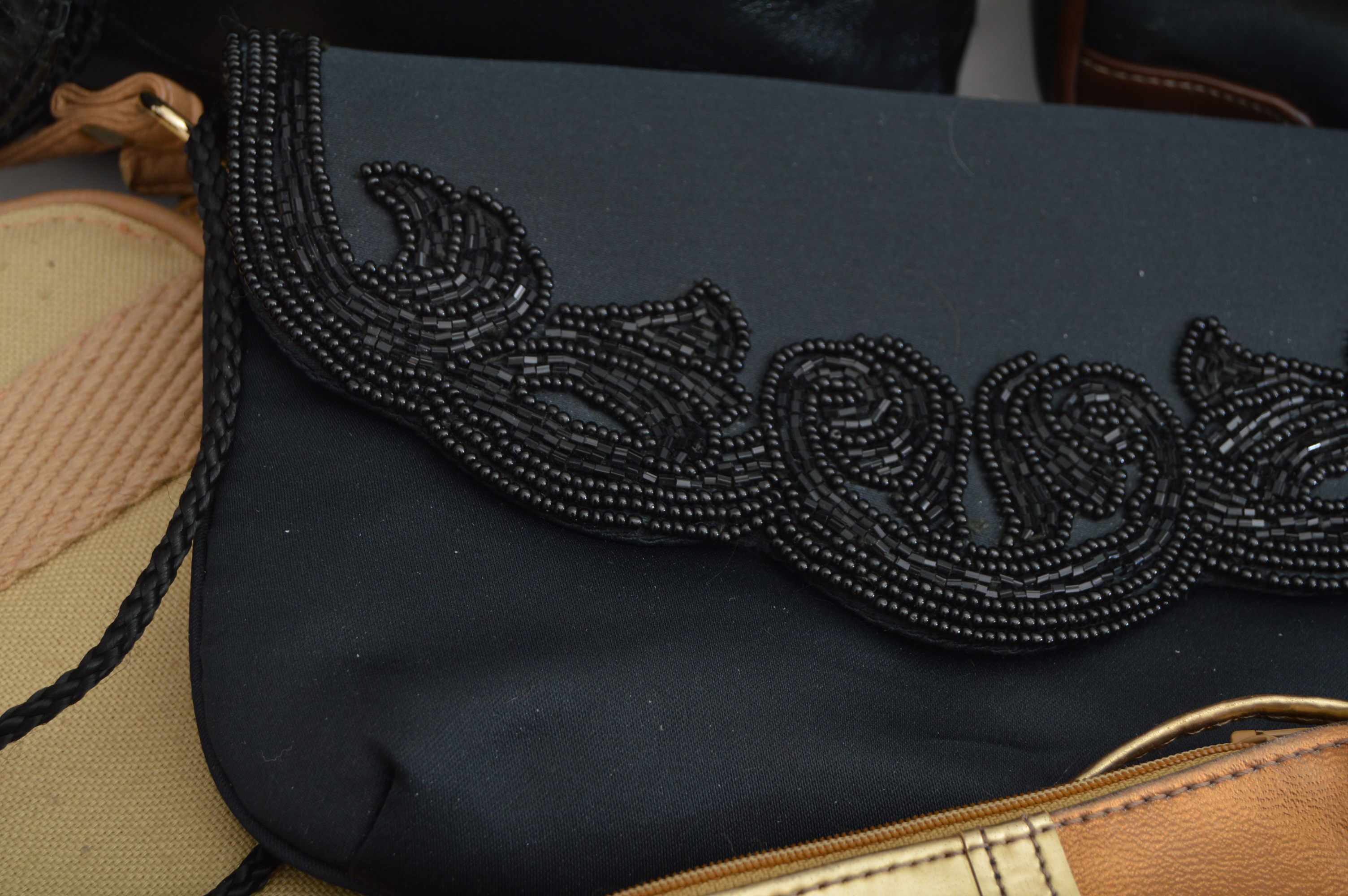 Vintage Handbags with Beaded, Eel Skin, Snakeskin