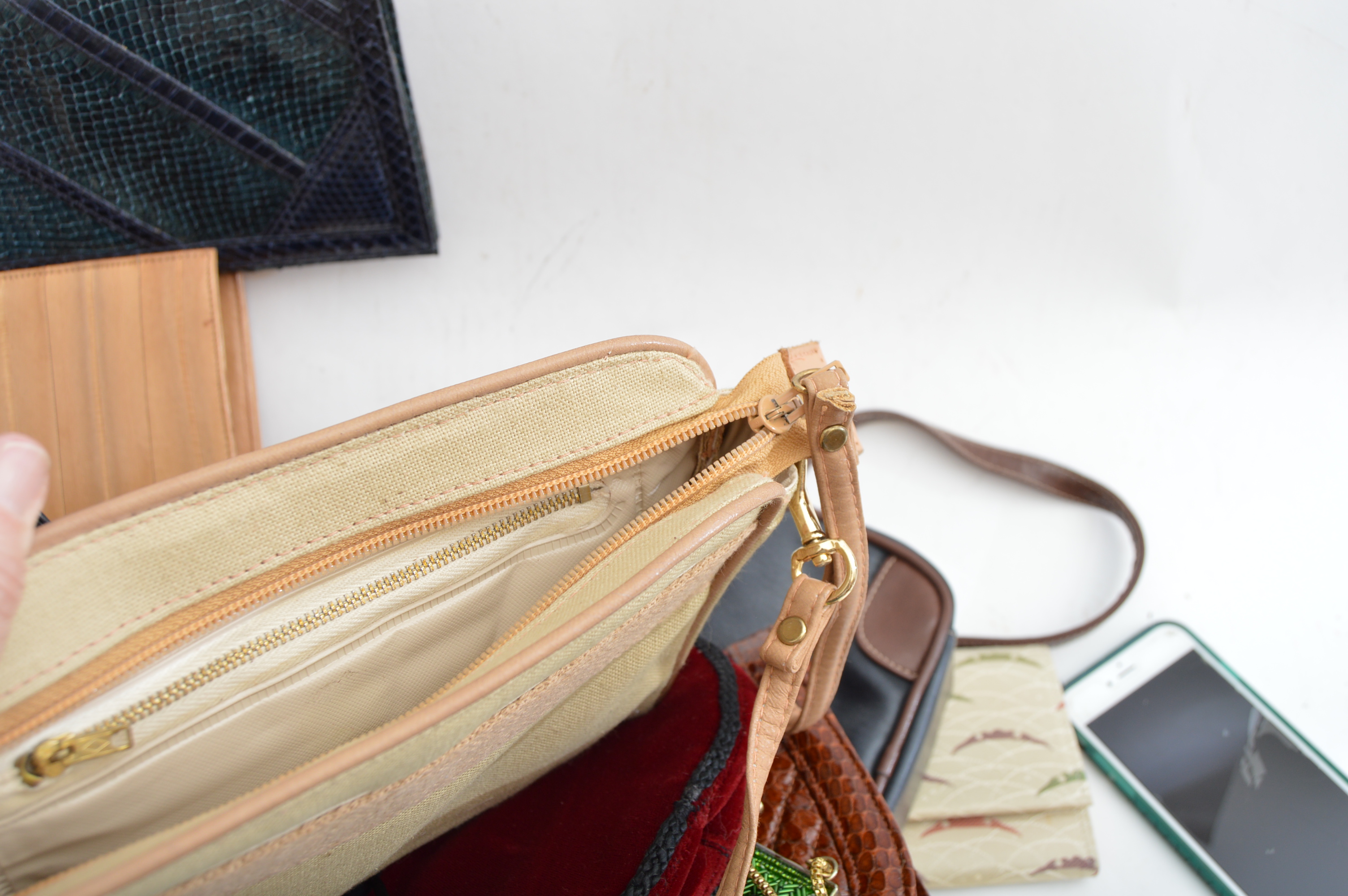 Vintage Handbags with Beaded, Eel Skin, Snakeskin