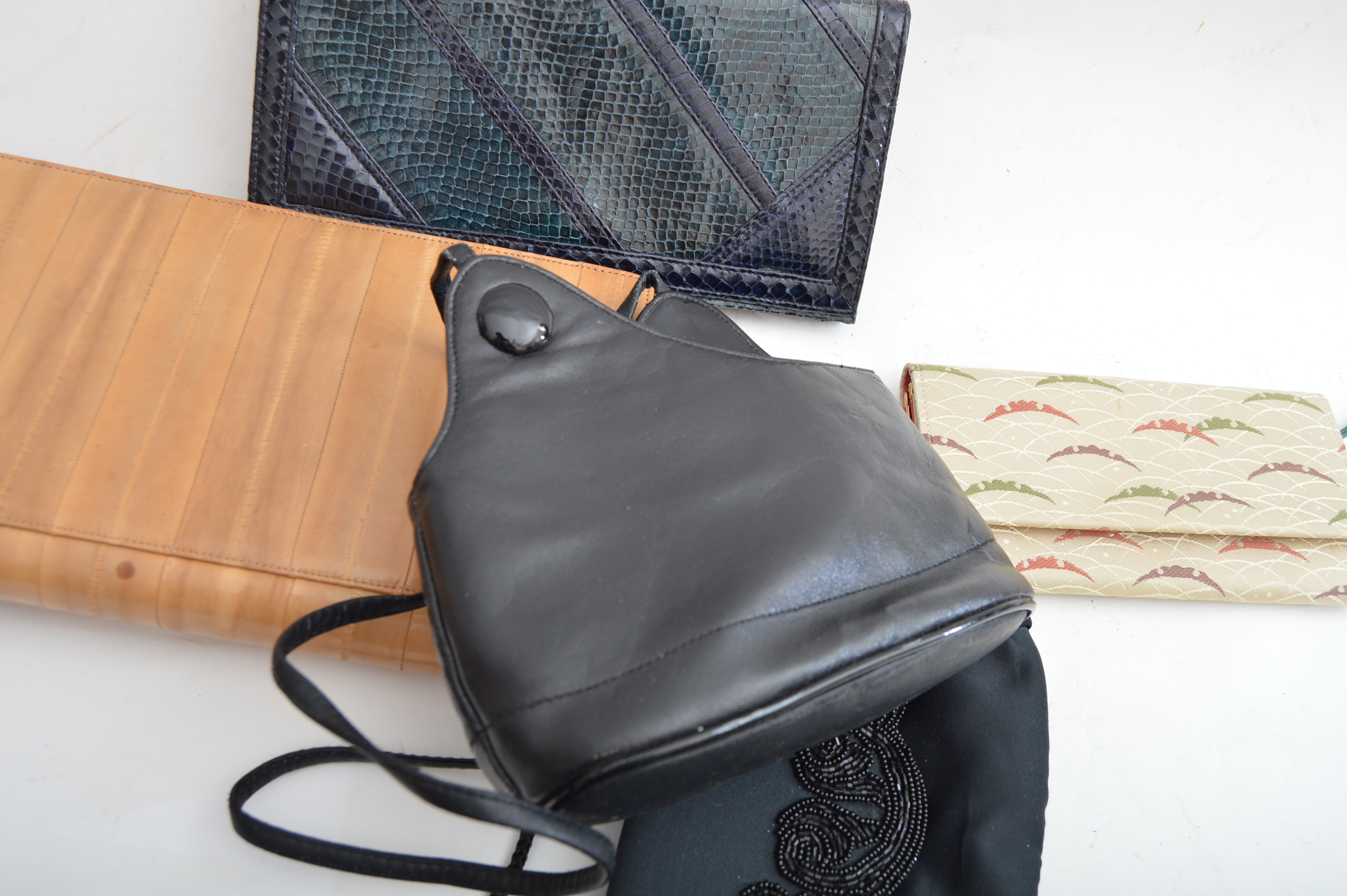 Vintage Handbags with Beaded, Eel Skin, Snakeskin