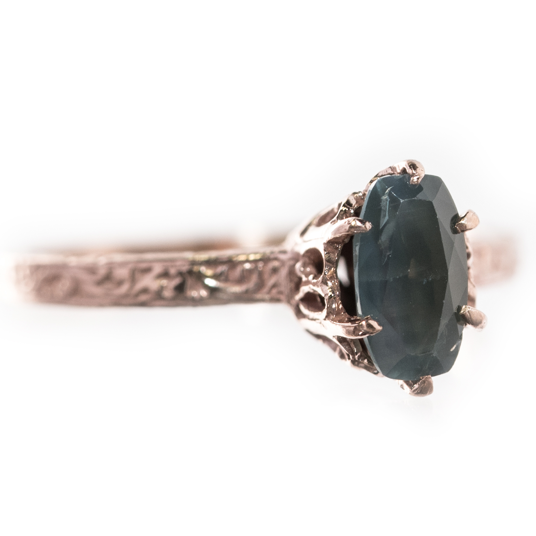 14K Yellow and Rose Gold and Alexandrite Ring