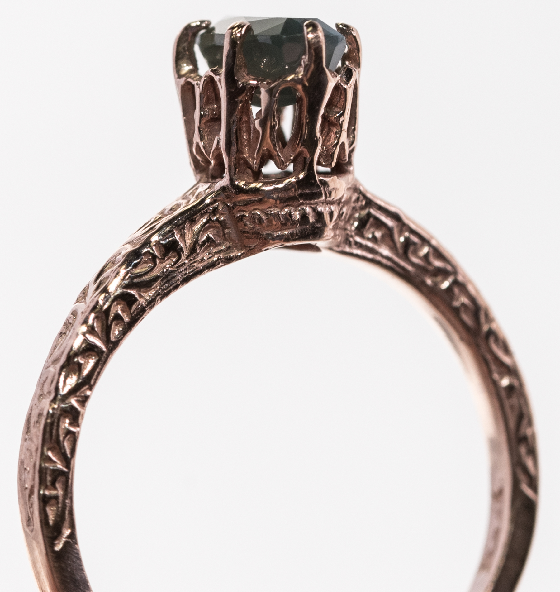 14K Yellow and Rose Gold and Alexandrite Ring