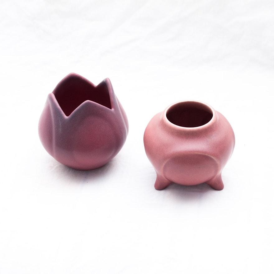 1920s Rookwood and Van Briggle Pottery Ceramic Vases