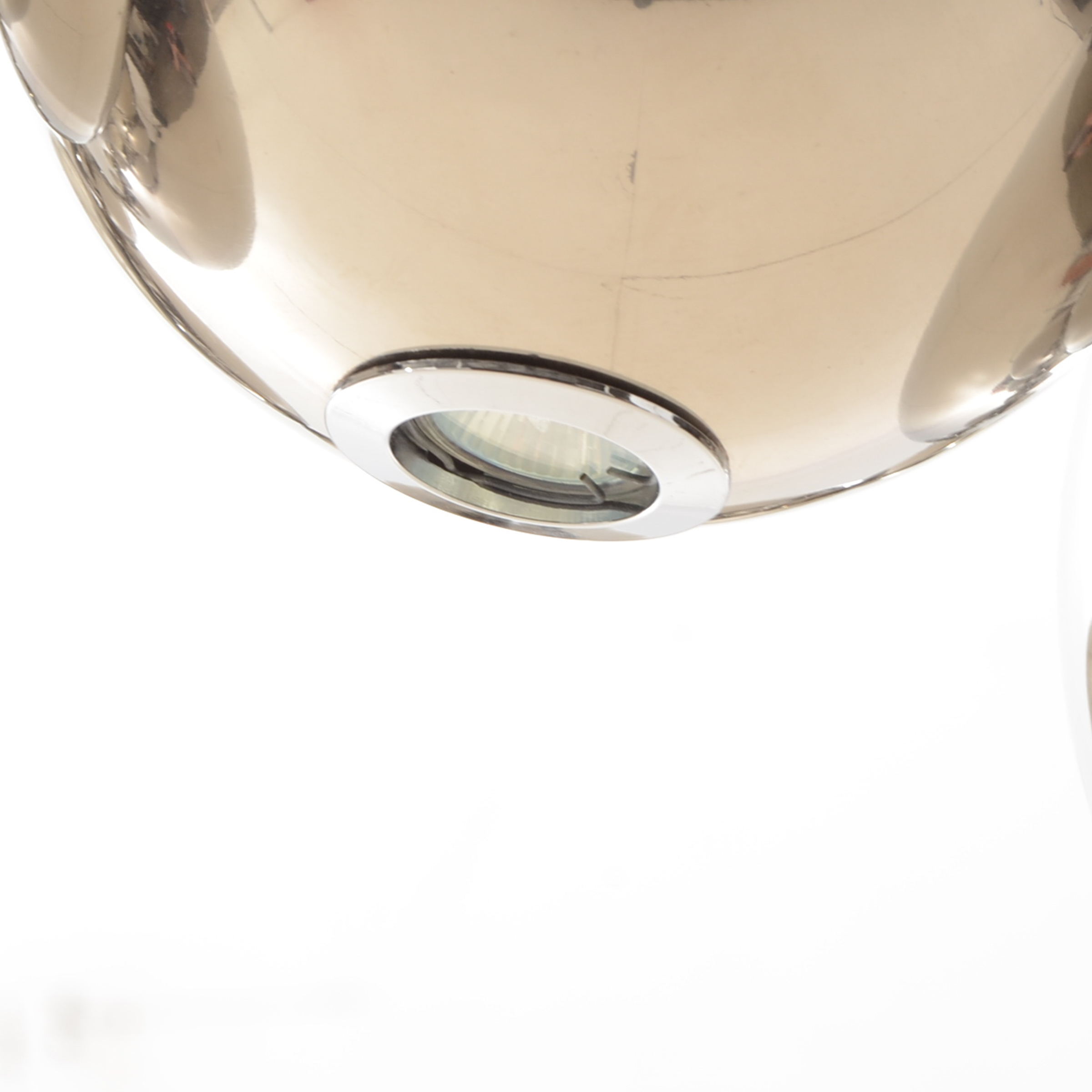 Large Archiproducts Roche Bobois Silver Globe Halogen Chandelier (Attributed)