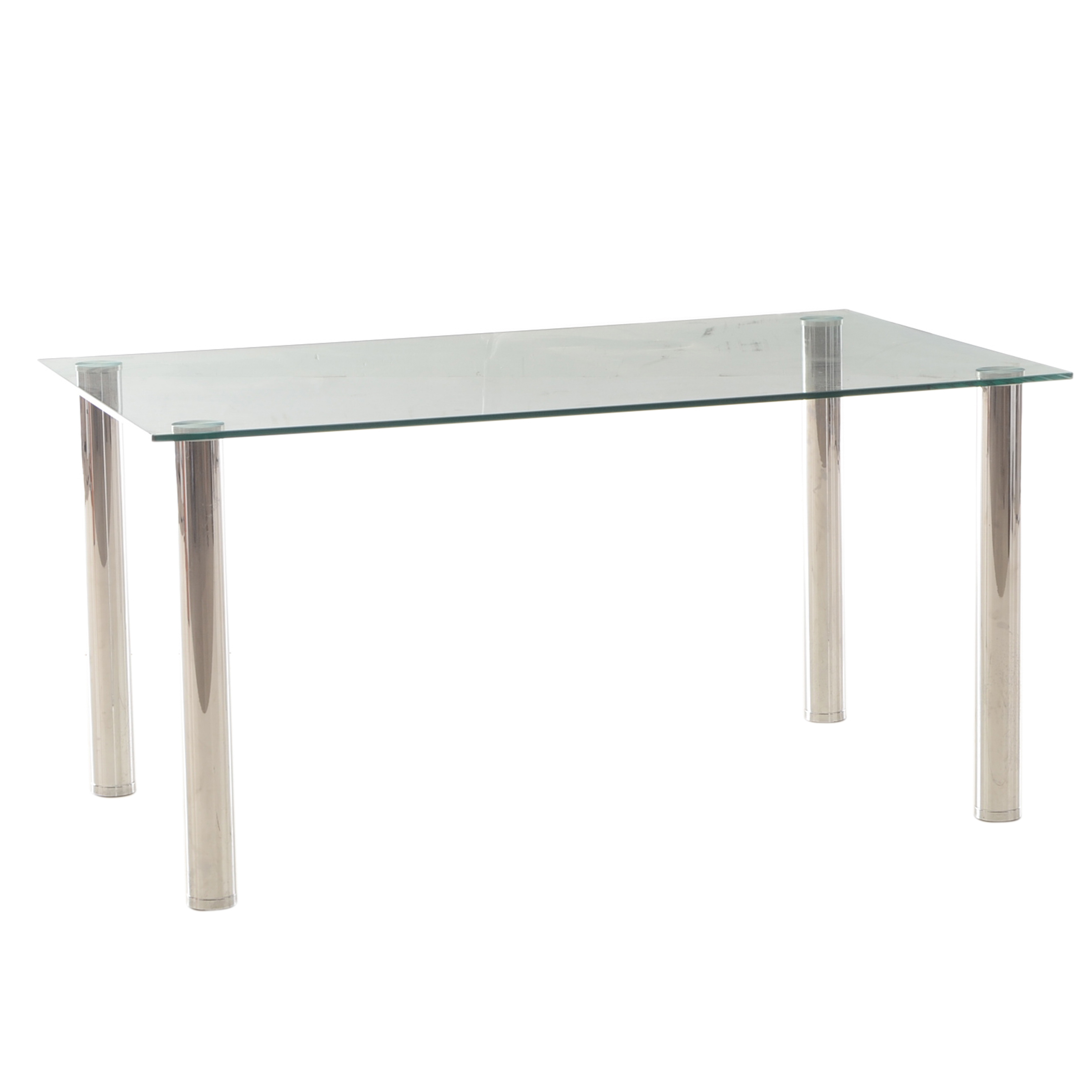 Glass and Chrome Dining Table