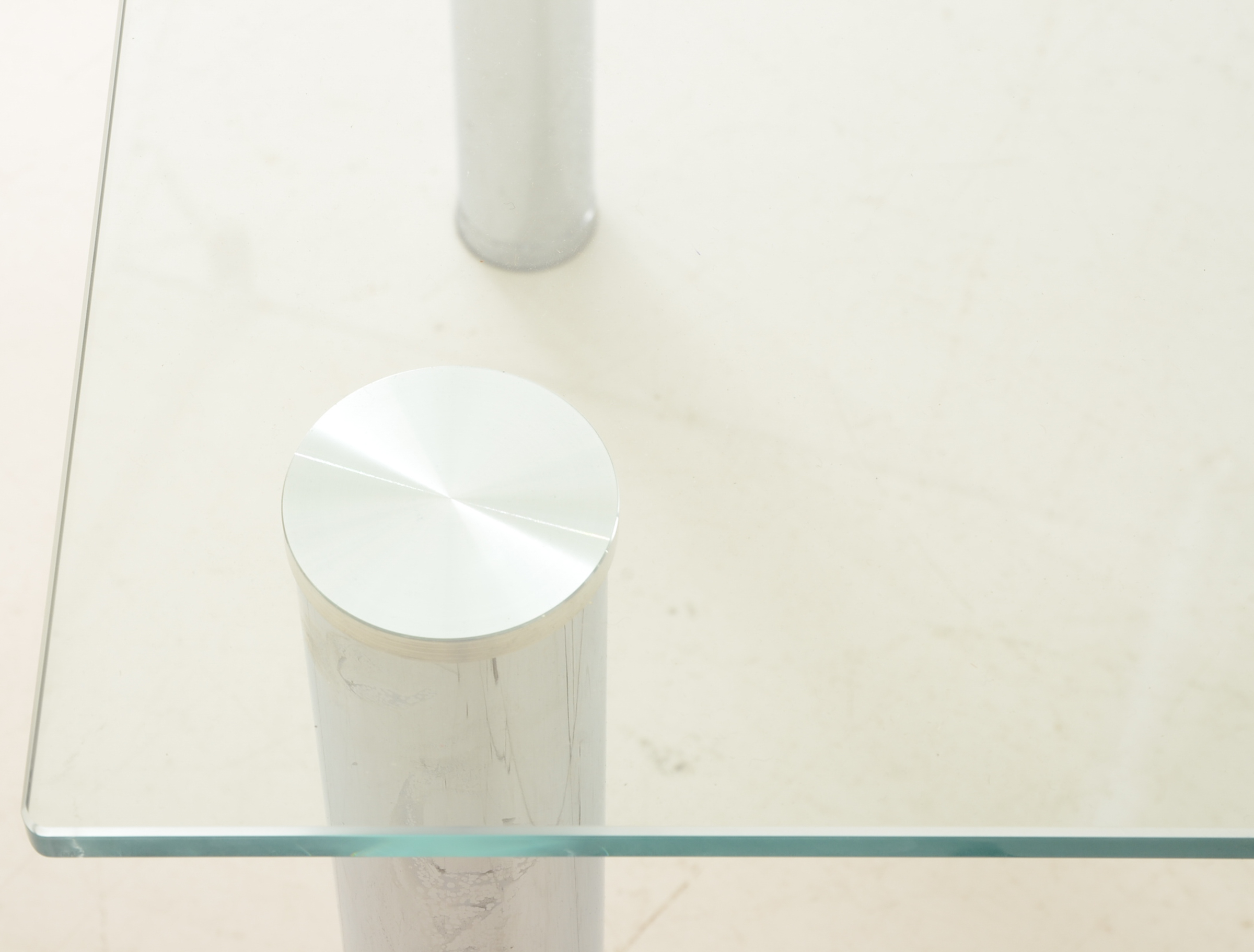 Glass and Chrome Dining Table