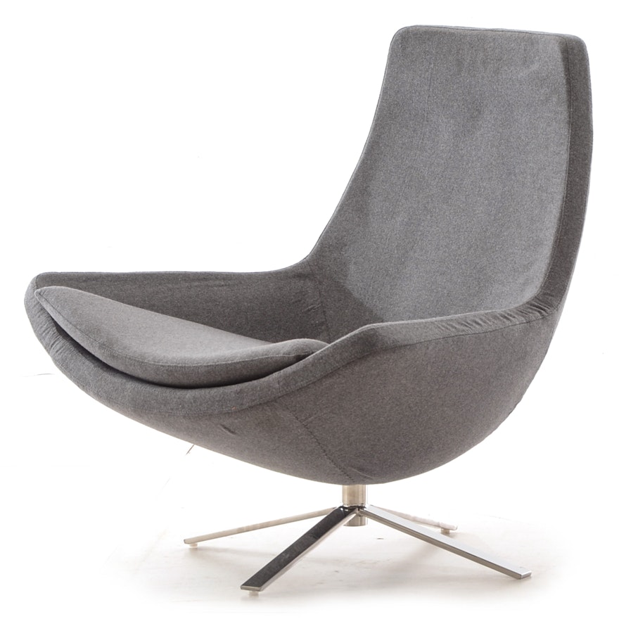 Retropolitan Modern Cashmere Lounge Wing Chair