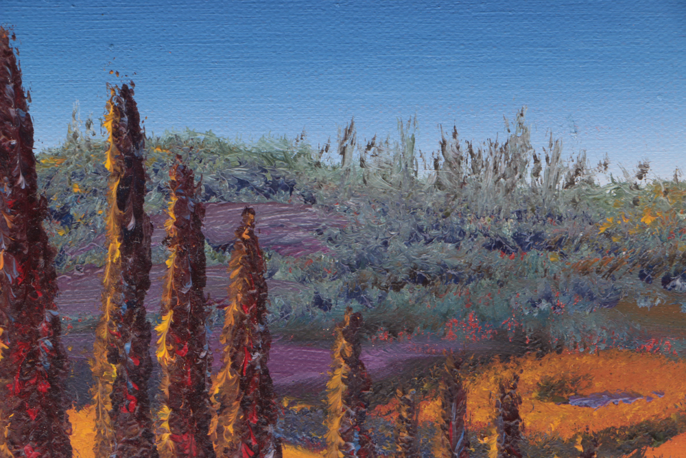 Sesillie Girelli Oil Painting on Canvas "Tuscan Country Road"