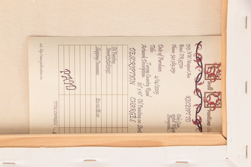 Sesillie Girelli Oil Painting on Canvas "Tuscan Country Road"