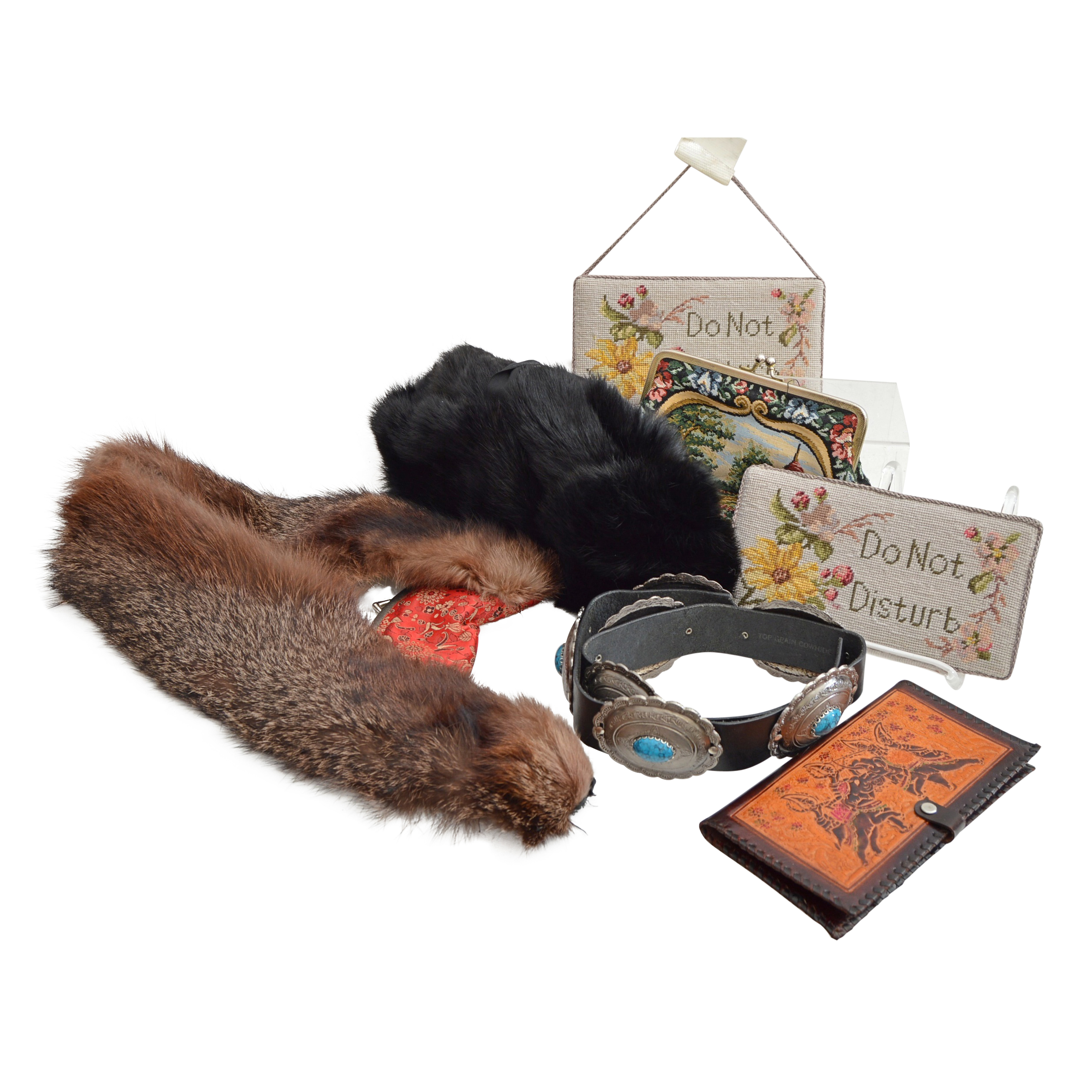 Vintage Biltmore Canadian Genuine Fur Trapper Hat, Fur Collar, Accessories