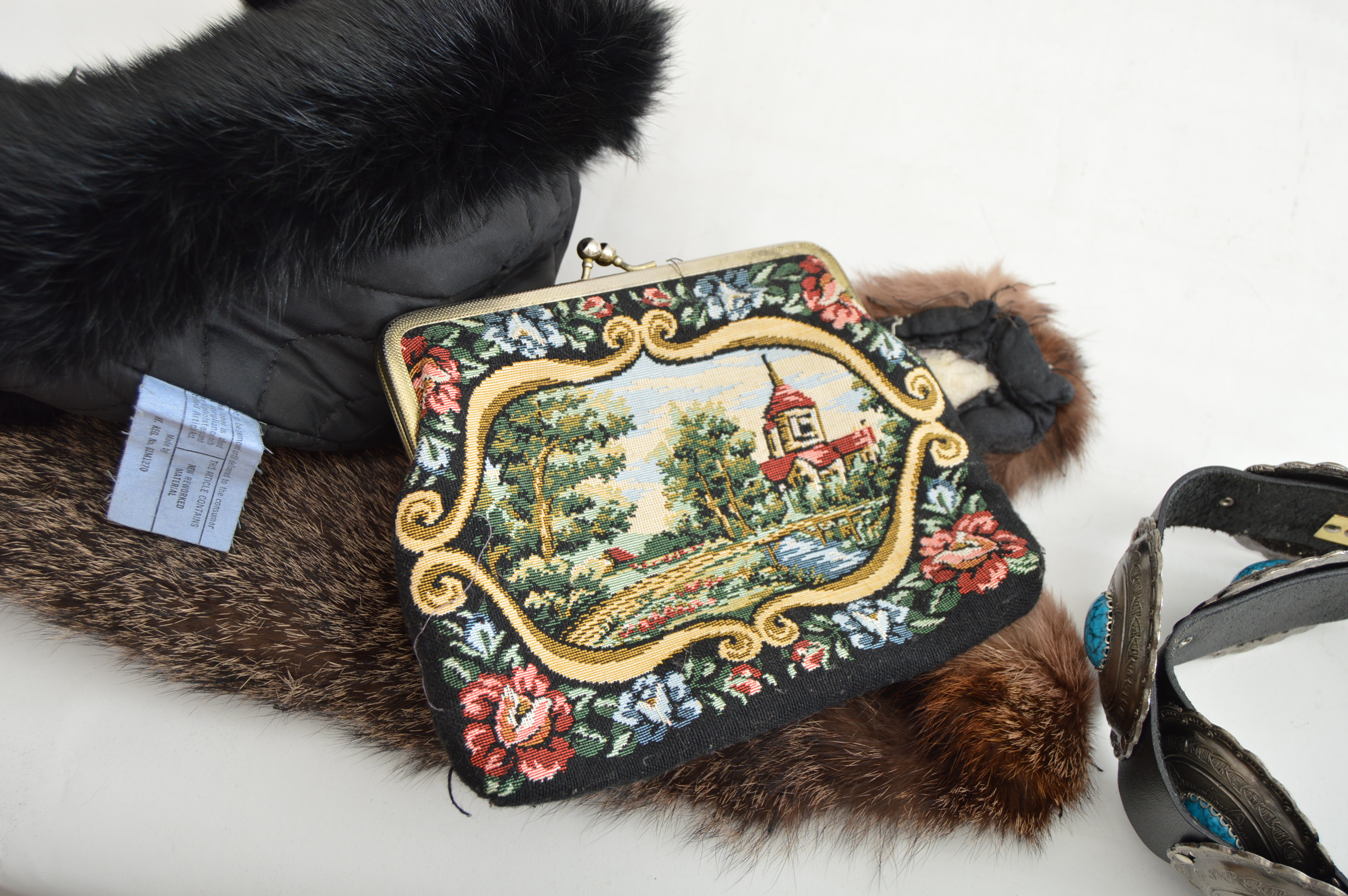 Vintage Biltmore Canadian Genuine Fur Trapper Hat, Fur Collar, Accessories