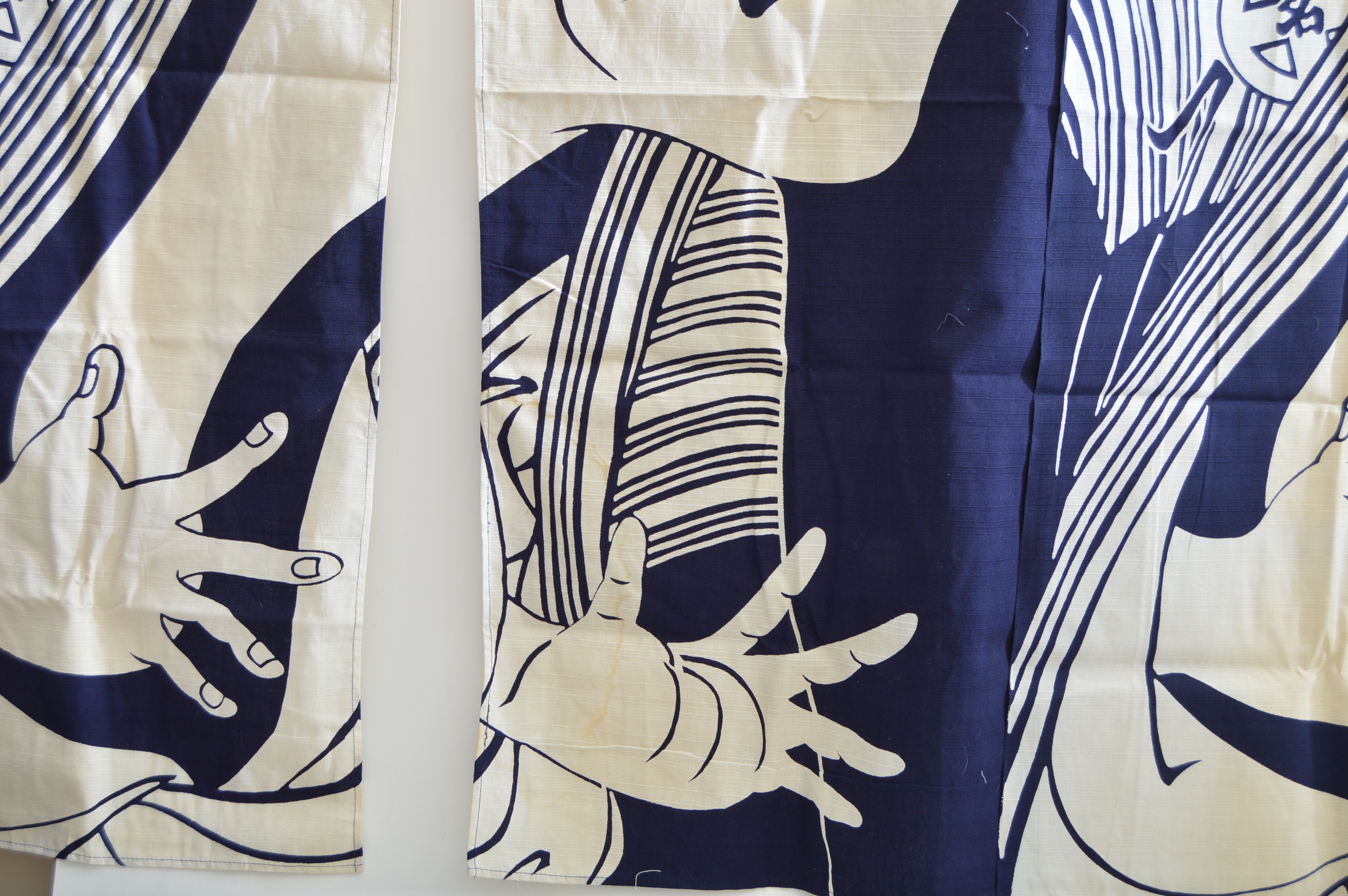 Pair of Japanese Indigo Noren Curtains