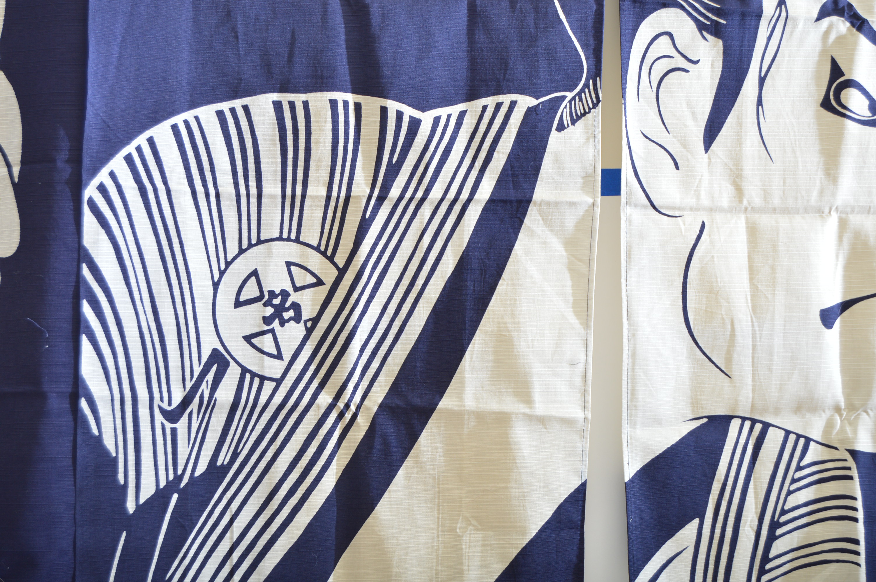 Pair of Japanese Indigo Noren Curtains