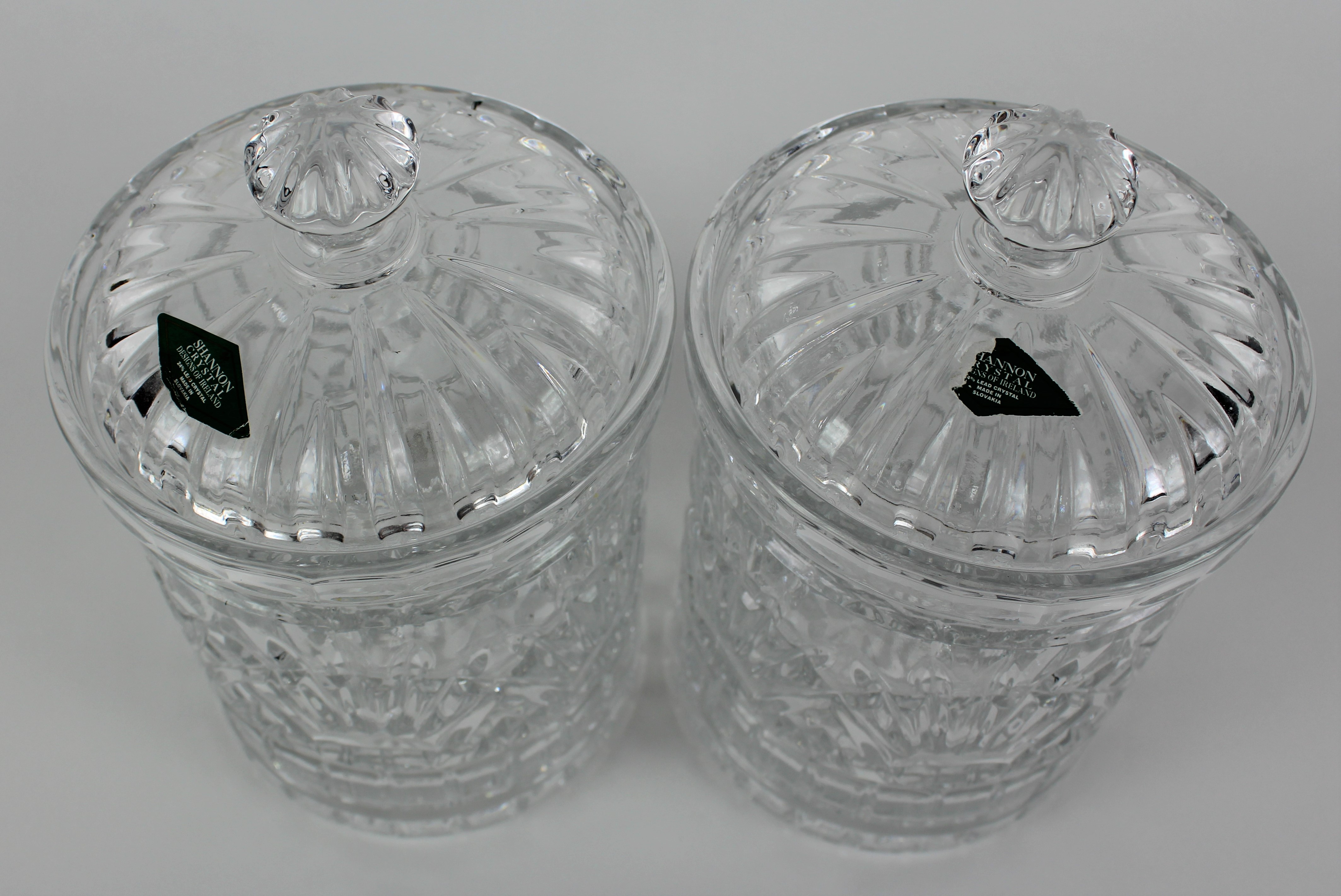 Shannon Crystal Biscuit Jars