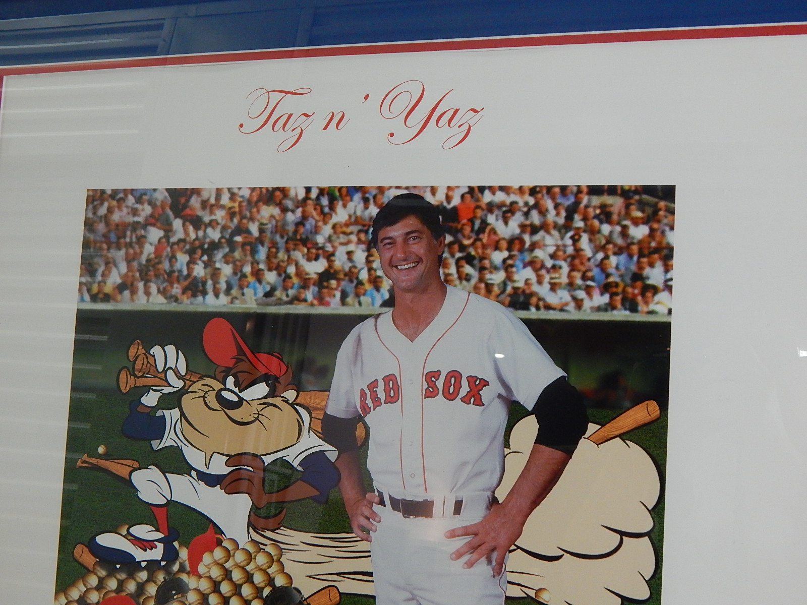 HOF Carl Yastrzemski "Taz n' Yaz" Signed Toon Art Cooperstown Collection Print