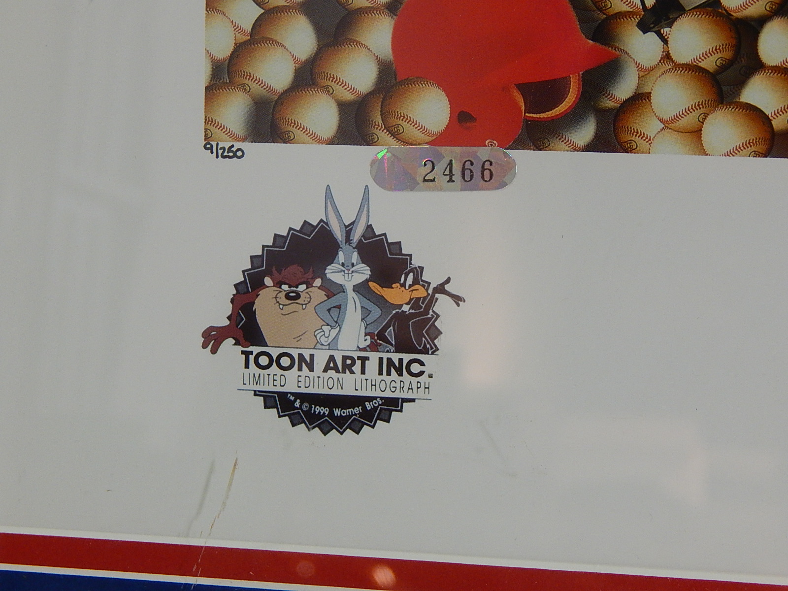 HOF Carl Yastrzemski "Taz n' Yaz" Signed Toon Art Cooperstown Collection Print