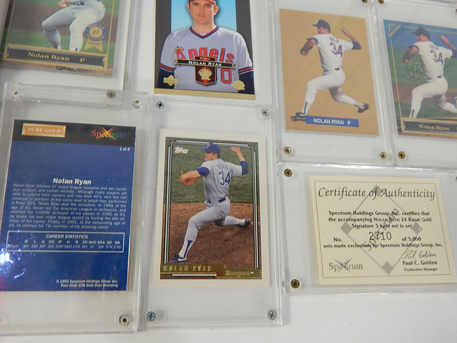 HOF Nolan Ryan Baseball Card Collection