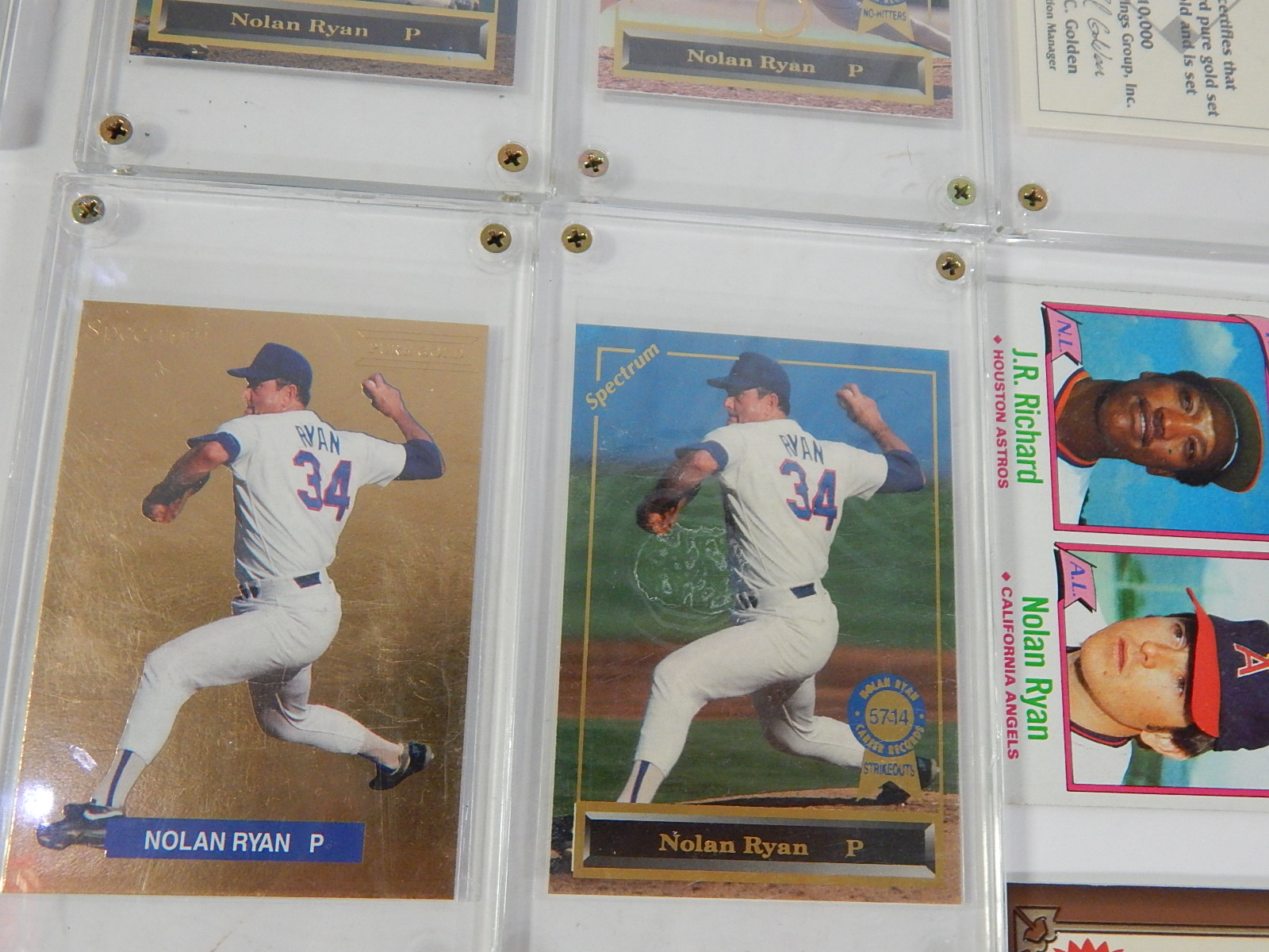 HOF Nolan Ryan Baseball Card Collection