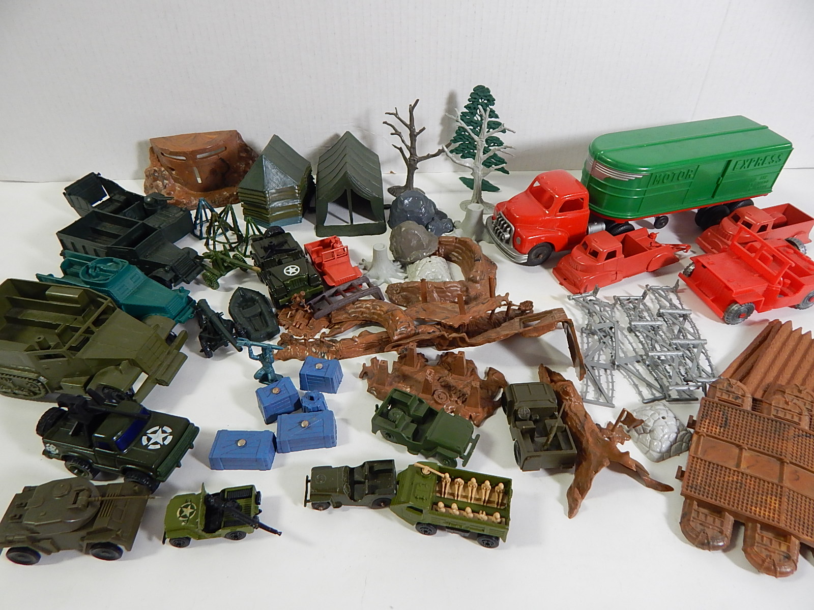 Vintage Plastic Army Pretend Play Accessories with Marx, Hubley, More