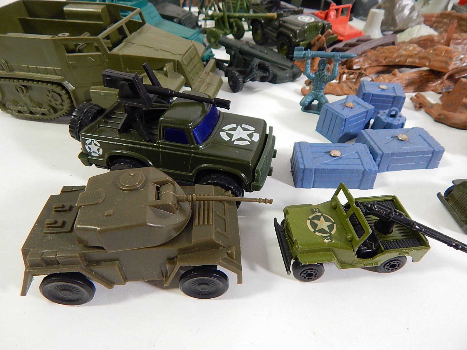 Vintage Plastic Army Pretend Play Accessories with Marx, Hubley, More