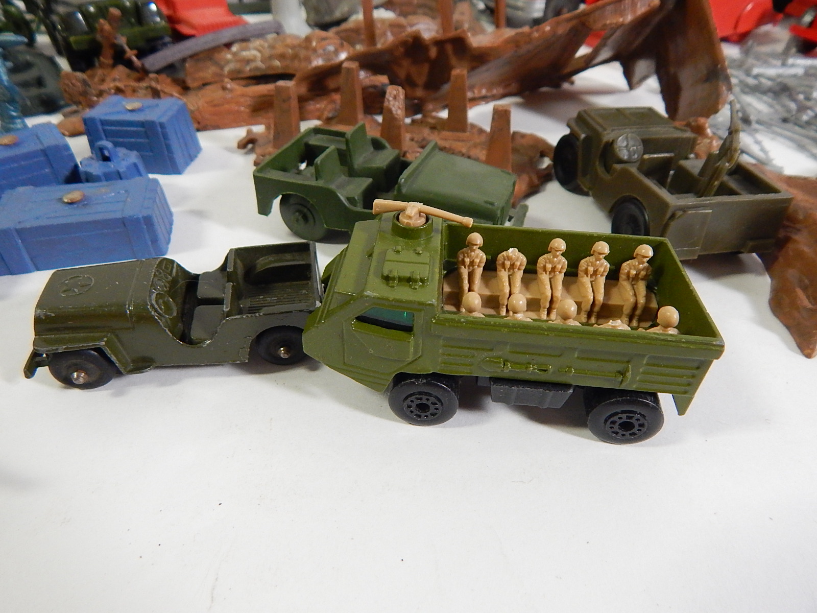 Vintage Plastic Army Pretend Play Accessories with Marx, Hubley, More