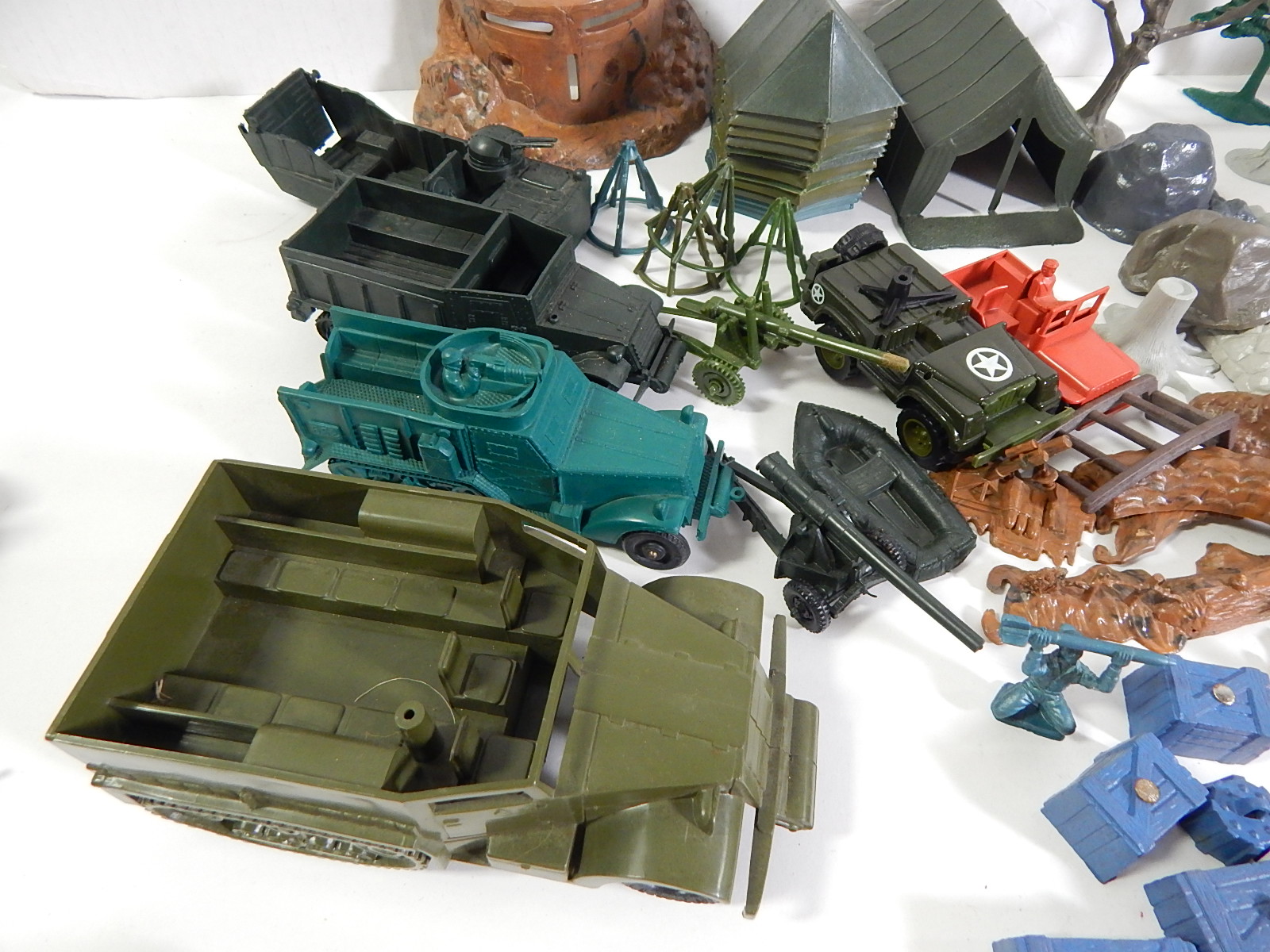 Vintage Plastic Army Pretend Play Accessories with Marx, Hubley, More
