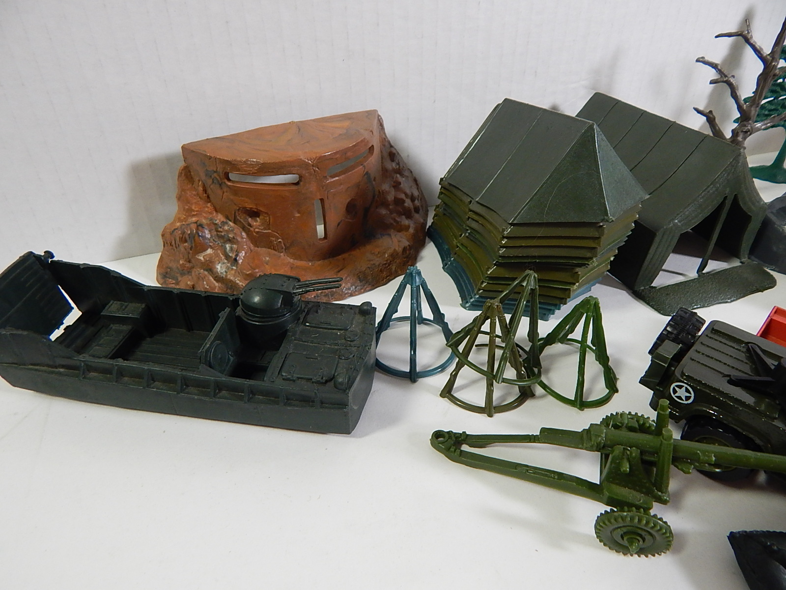 Vintage Plastic Army Pretend Play Accessories with Marx, Hubley, More