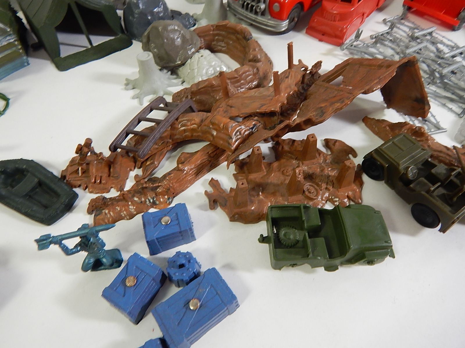 Vintage Plastic Army Pretend Play Accessories with Marx, Hubley, More