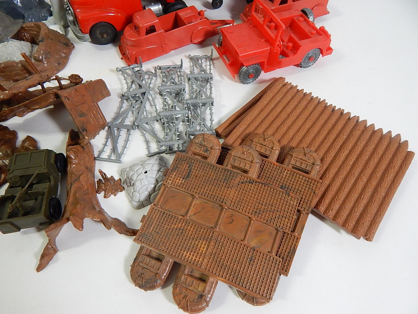 Vintage Plastic Army Pretend Play Accessories with Marx, Hubley, More