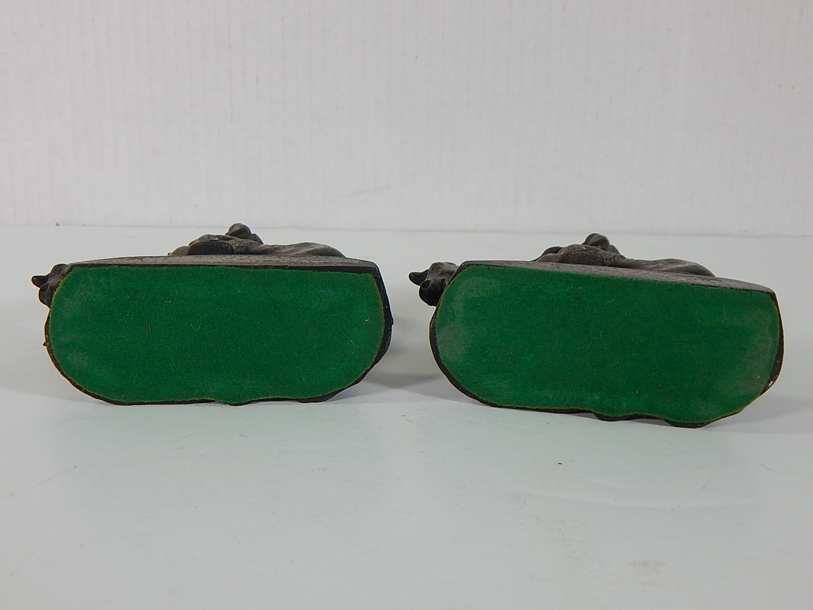 Solid Bronze after Frederick Remington "After the Trail" Bookends - Unsigned