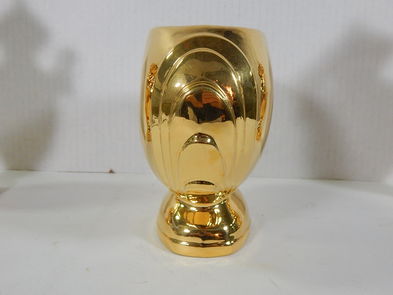 Vintage 3-Piece Warranted 22K Gold Footed Bowl and Lidded Urns