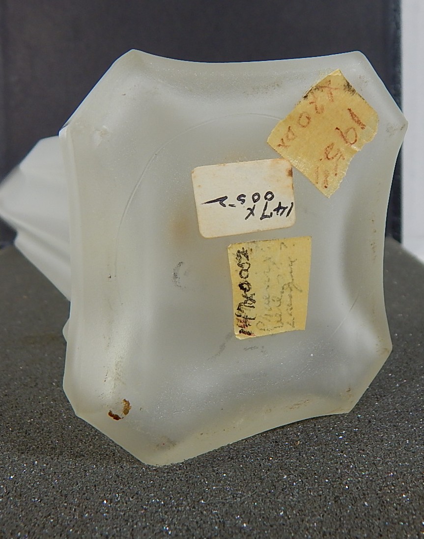 Vintage Art Deco Nude Clear Satin Glass Vase