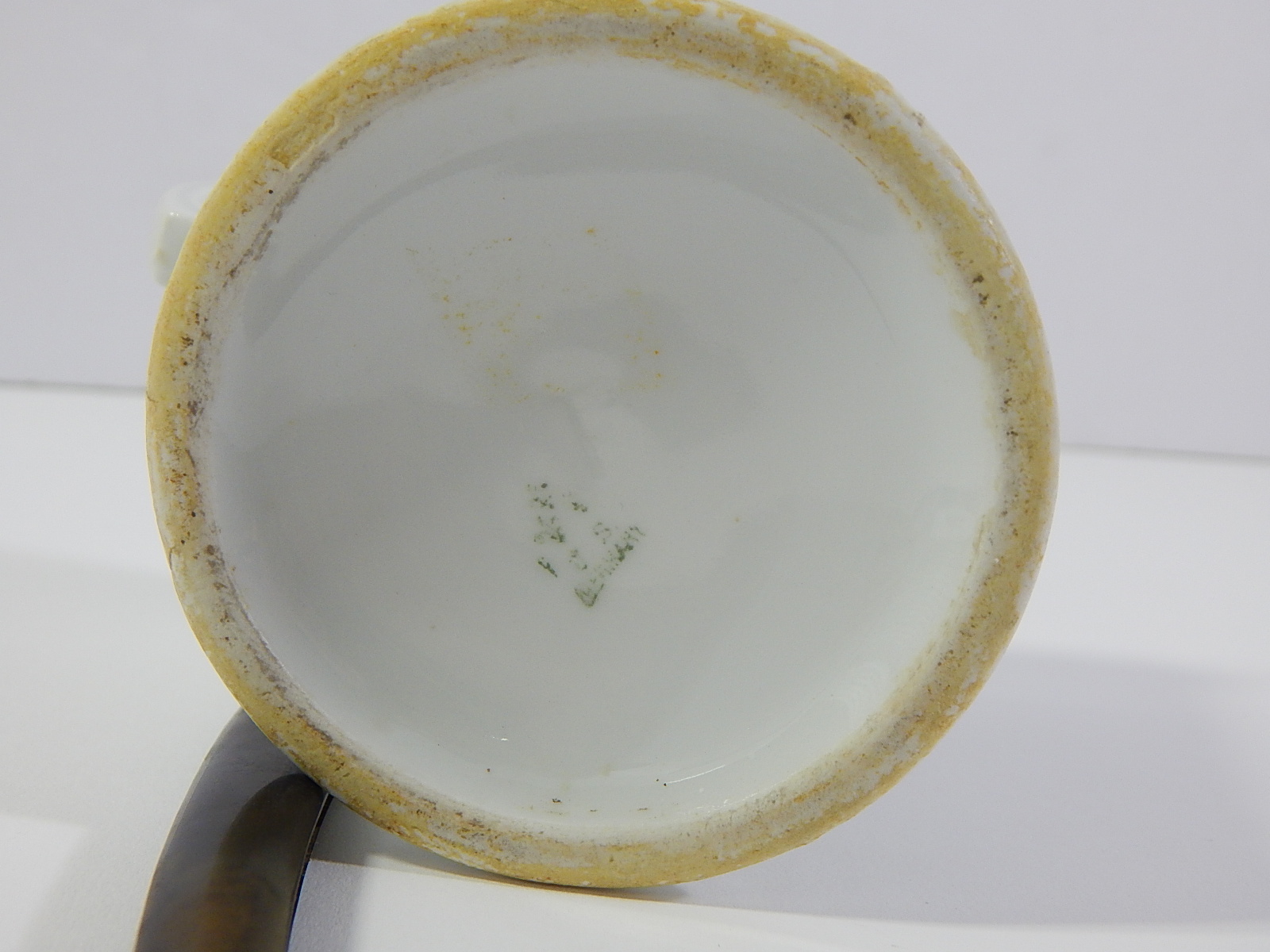 Vintage Germany White Porcelain Shaving Mug and Worthington Straight Razor