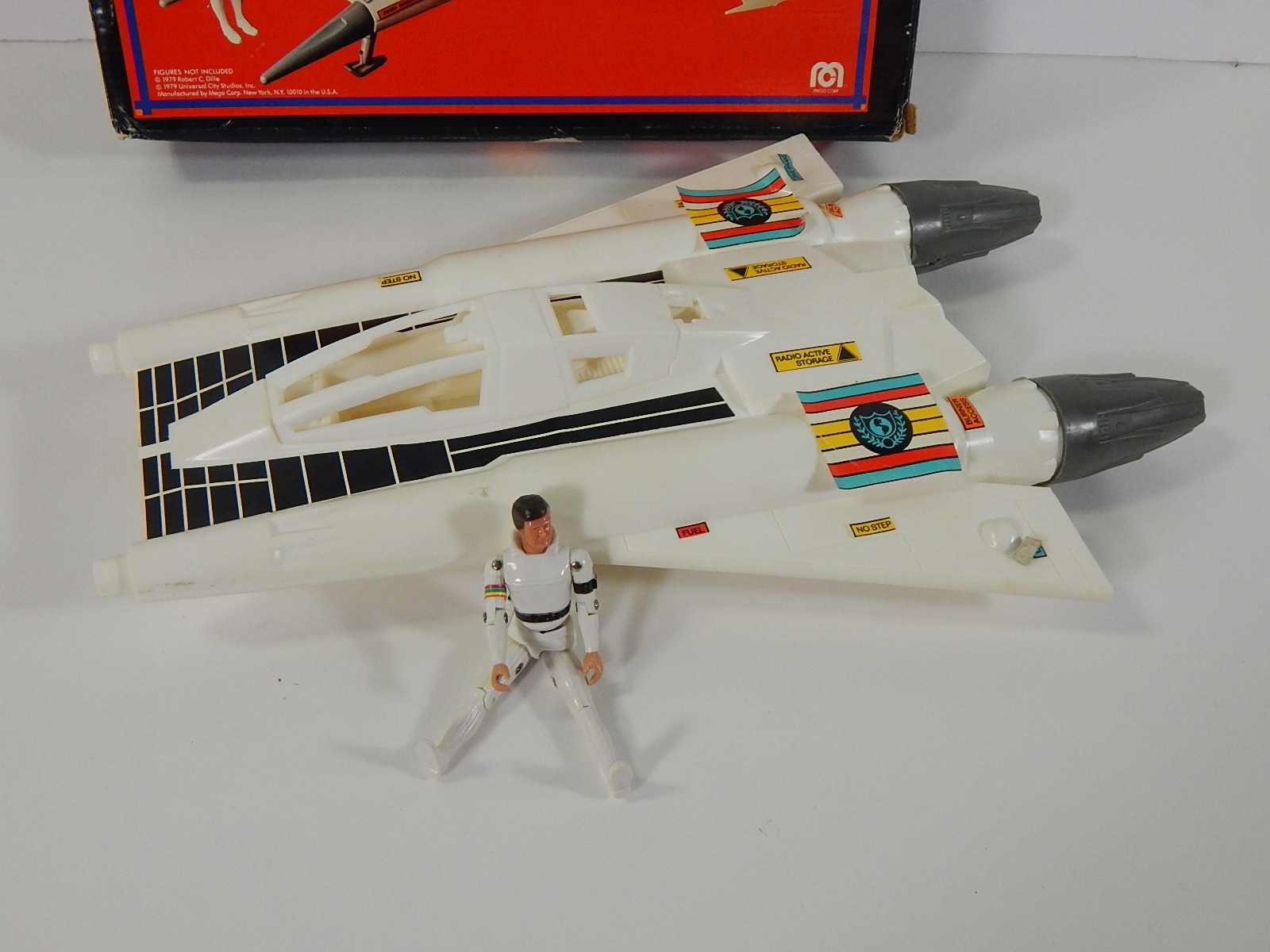 1979 Buck Rogers Star Fighter with Figurine and Original Box by Mega Corp.