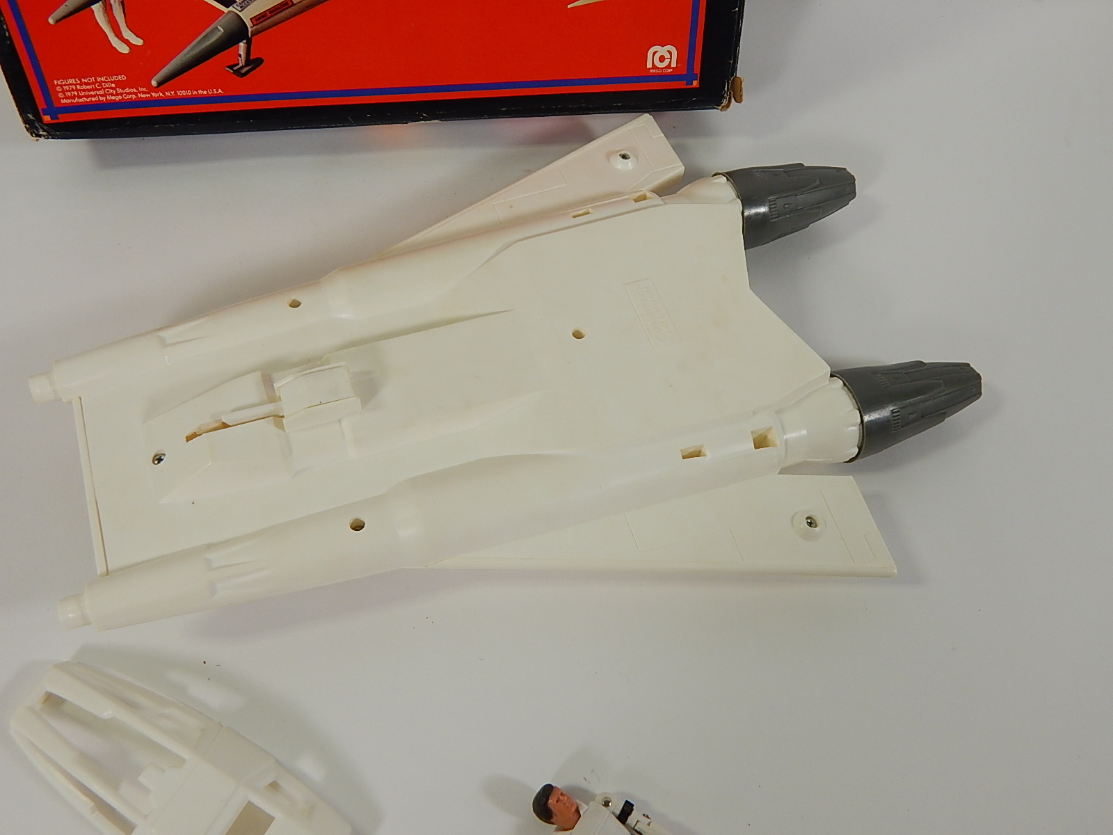 1979 Buck Rogers Star Fighter with Figurine and Original Box by Mega Corp.