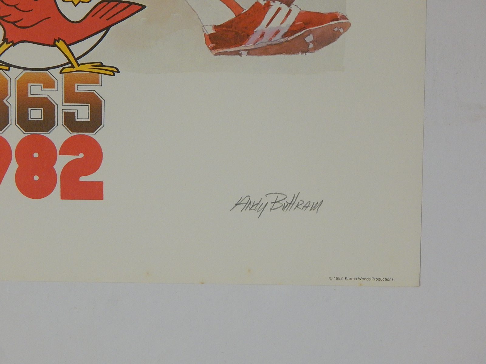 1982 HOF Pee Wee Reese Signed L/E Louisville Andy Buttram Lithograph