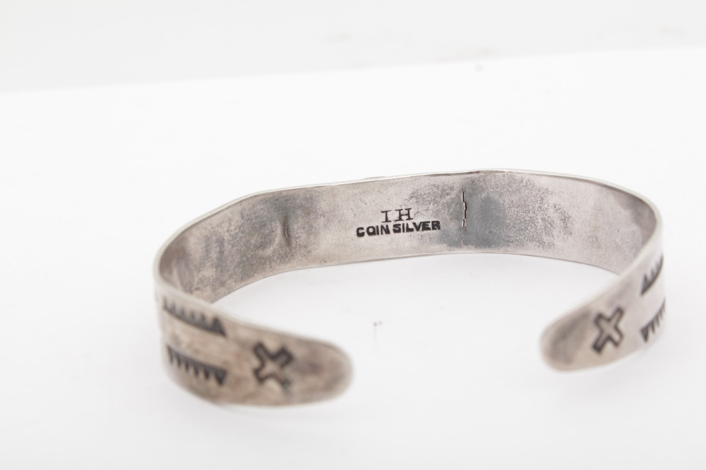 Southwestern Style Coin Silver Cuff Bracelet