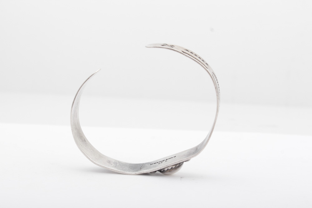 Southwestern Style Coin Silver Cuff Bracelet