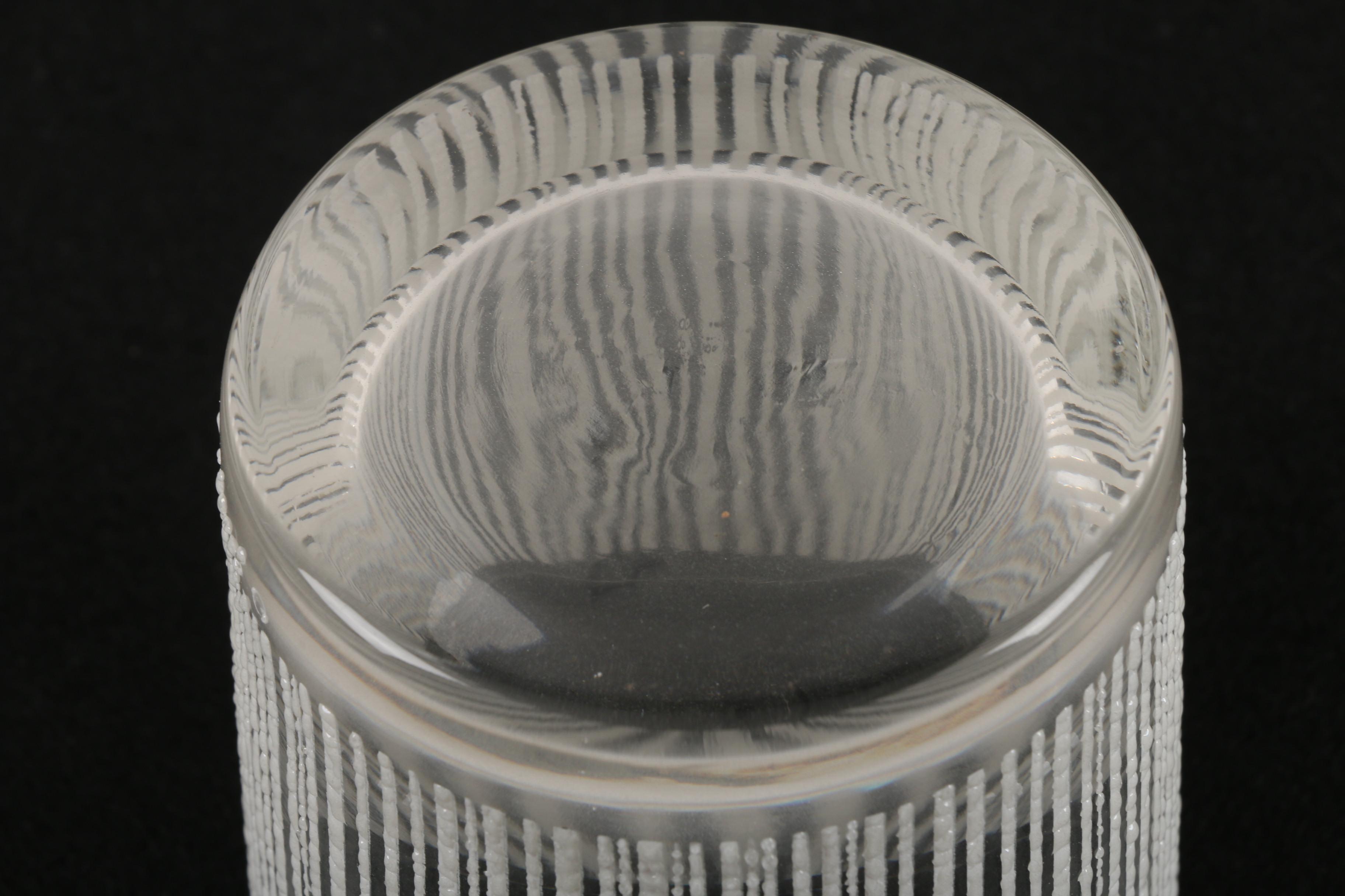 Mid-Century Georges Briard "Icicle White" Old Fashioned Glasses