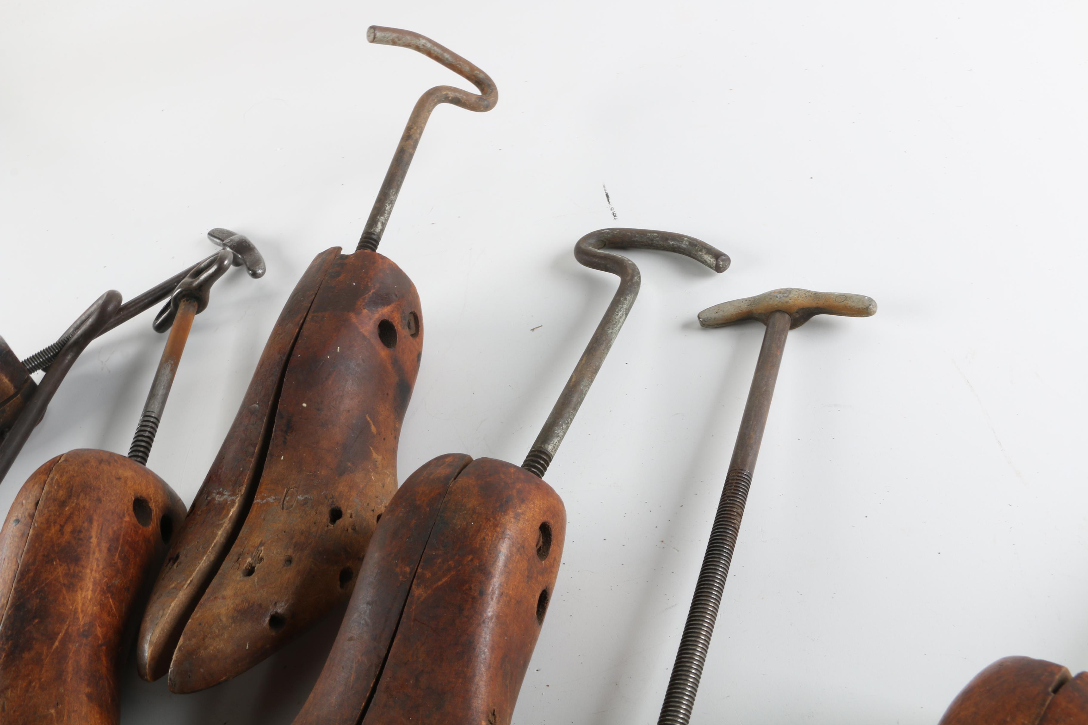 Vintage Wooden Red Head Shoe Forms