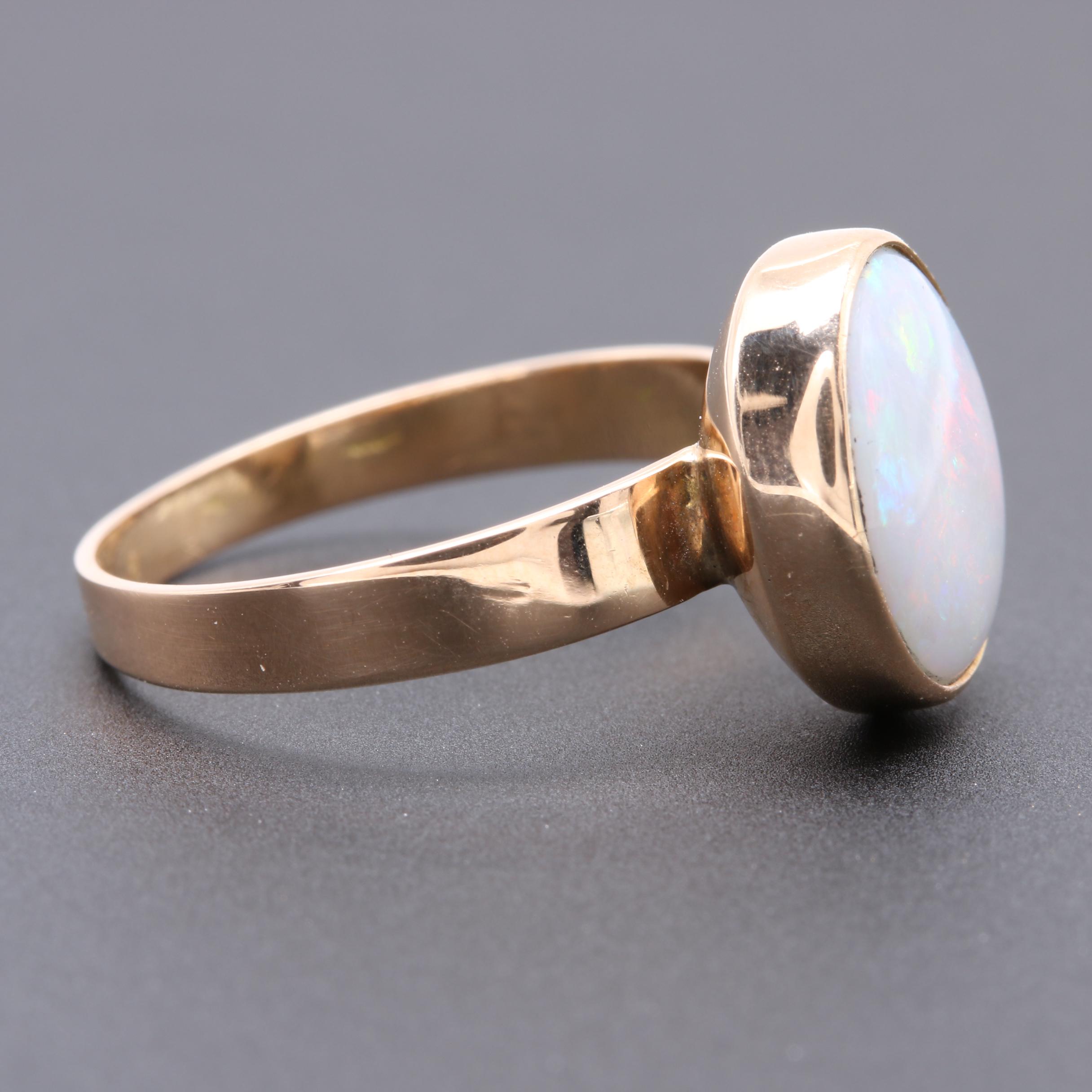 14K Yellow Gold Opal Ring